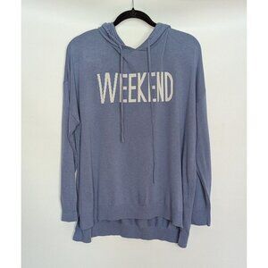 Rachel Zoe Lightweight Weekend Sweater Hoodie in Periwinkle Size 2X